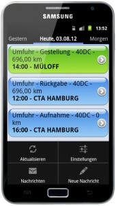 Herstellerunabhängiges Android-App von cargo support beschleunigt Auftragsmanagement.